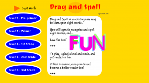 Windows 8 app Drag and Spell Sight Words